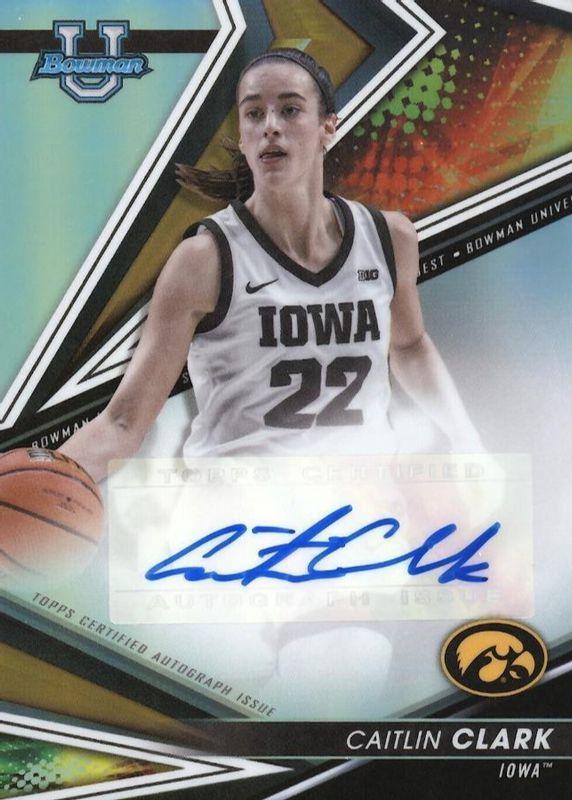 2022 Bowman University Best of Autographs Caitlin Clark [Refractor] #BOA-CC card