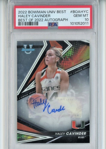 2022 Bowman University Best of Autographs Haley Cavinder #BOA-HYC card