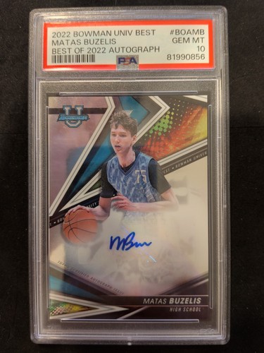 2022 Bowman University Best of Autographs Matas Buzelis #BOA-MB card