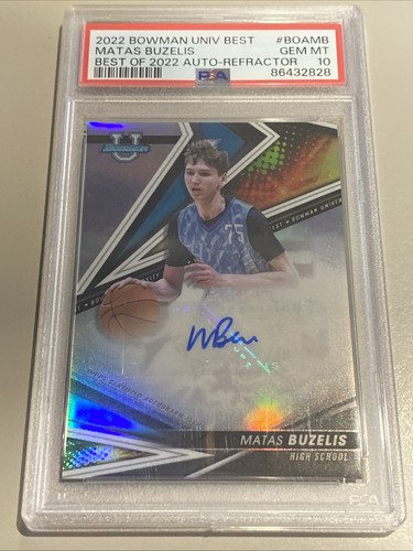 2022 Bowman University Best of Autographs Matas Buzelis [Refractor] #BOA-MB card