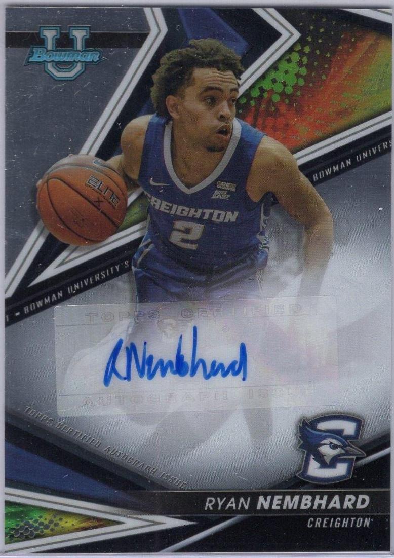 2022 Bowman University Best of Autographs Ryan Nembhard #BOA-RN card