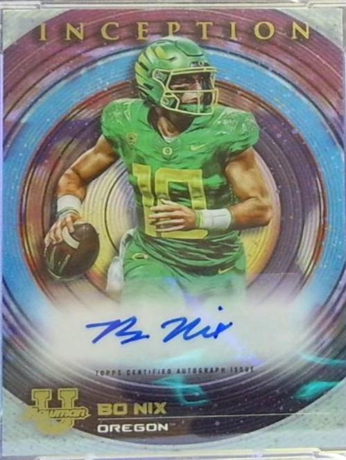 2022 Bowman University Inception Autographs Bo Nix #BIA-BN card