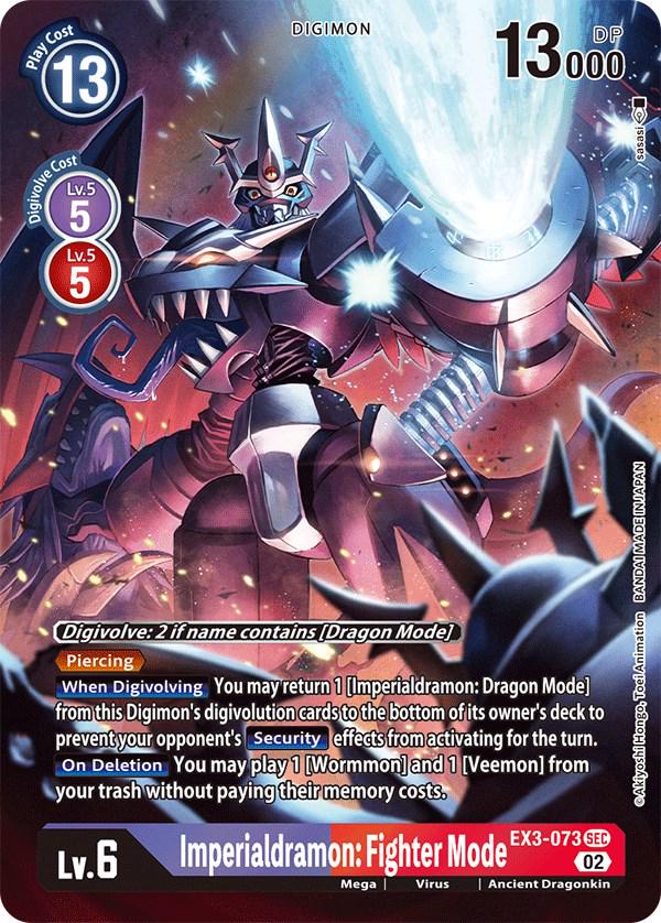 2022 Draconic Roar Imperialdramon: Fighter Mode [Alternate Art Foil] #EX3-073 card
