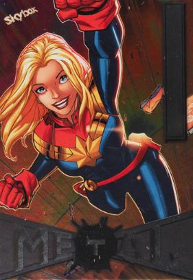2022 Metal Universe Spider-Man Captain Marvel #17 card