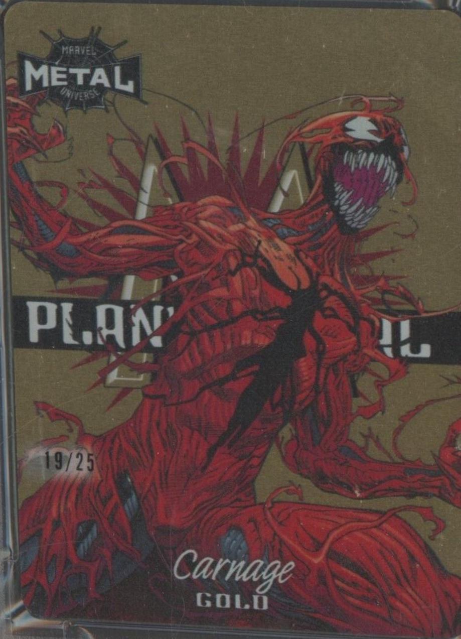 2022 Metal Universe Spider-Man Planet Metal Carnage [Gold] #1 card