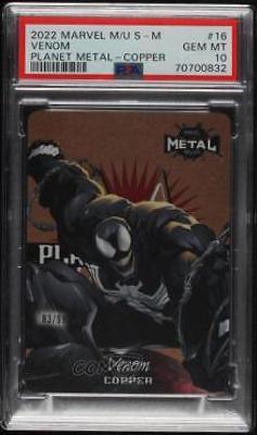 2022 Metal Universe Spider-Man Planet Metal Venom [Copper] #16 card