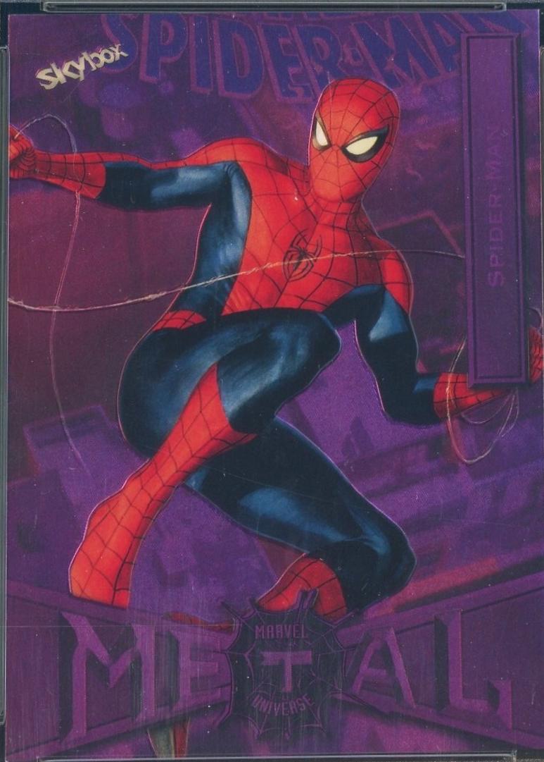 2022 Metal Universe Spider-Man Spider-Man [Pink] #76 card