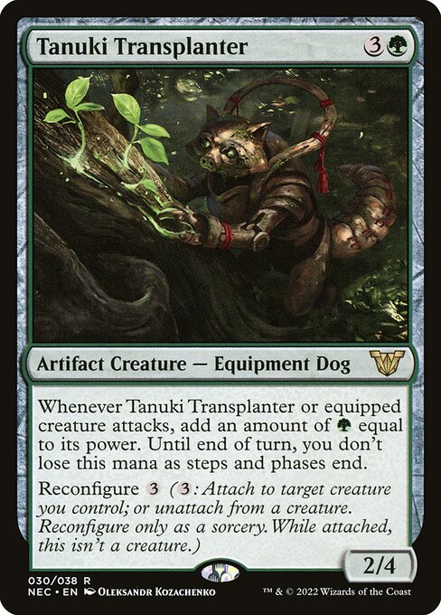 2022 Neon Dynasty Commander Tanuki Transplanter #30 card