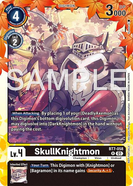 2022 Next Adventure SkullKnightmon [Regulation Battle Vol. 3 Winner Foil] #BT7-058 card