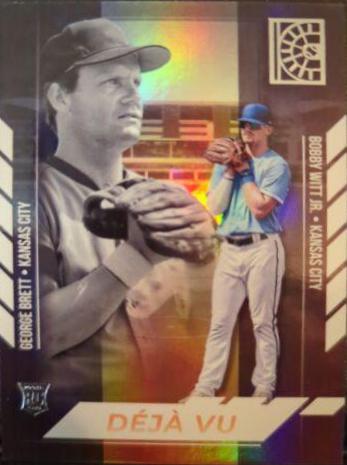 2022 Panini Capstone Deja Vu George Brett, Bobby Witt Jr. #DV-5 card