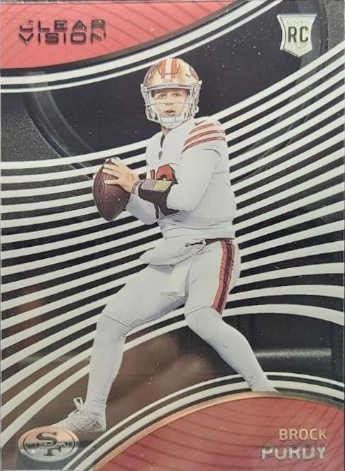 2022 Panini Chronicles Clear Vision Rookies Brock Purdy #CVR-8 card
