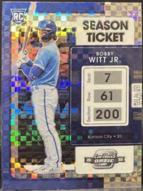 2022 Panini Chronicles Contenders Optic Bobby Witt Jr. #19 card