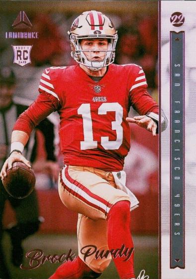 2022 Panini Chronicles Luminance Brock Purdy [Pink] #213 card