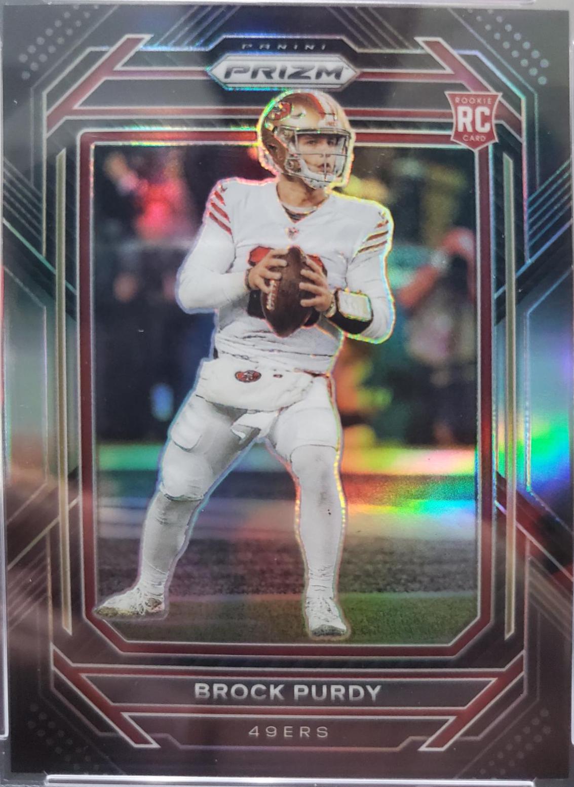 2022 Panini Chronicles Prizm Black Brock Purdy [Silver] #PB-8 card