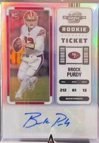 2022 Panini Contenders Optic Brock Purdy [Rookie Ticket Autograph Silver] #146 card