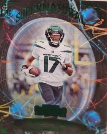 2022 Panini Contenders Supernatural Garrett Wilson [Emerald] #SN-GWI card