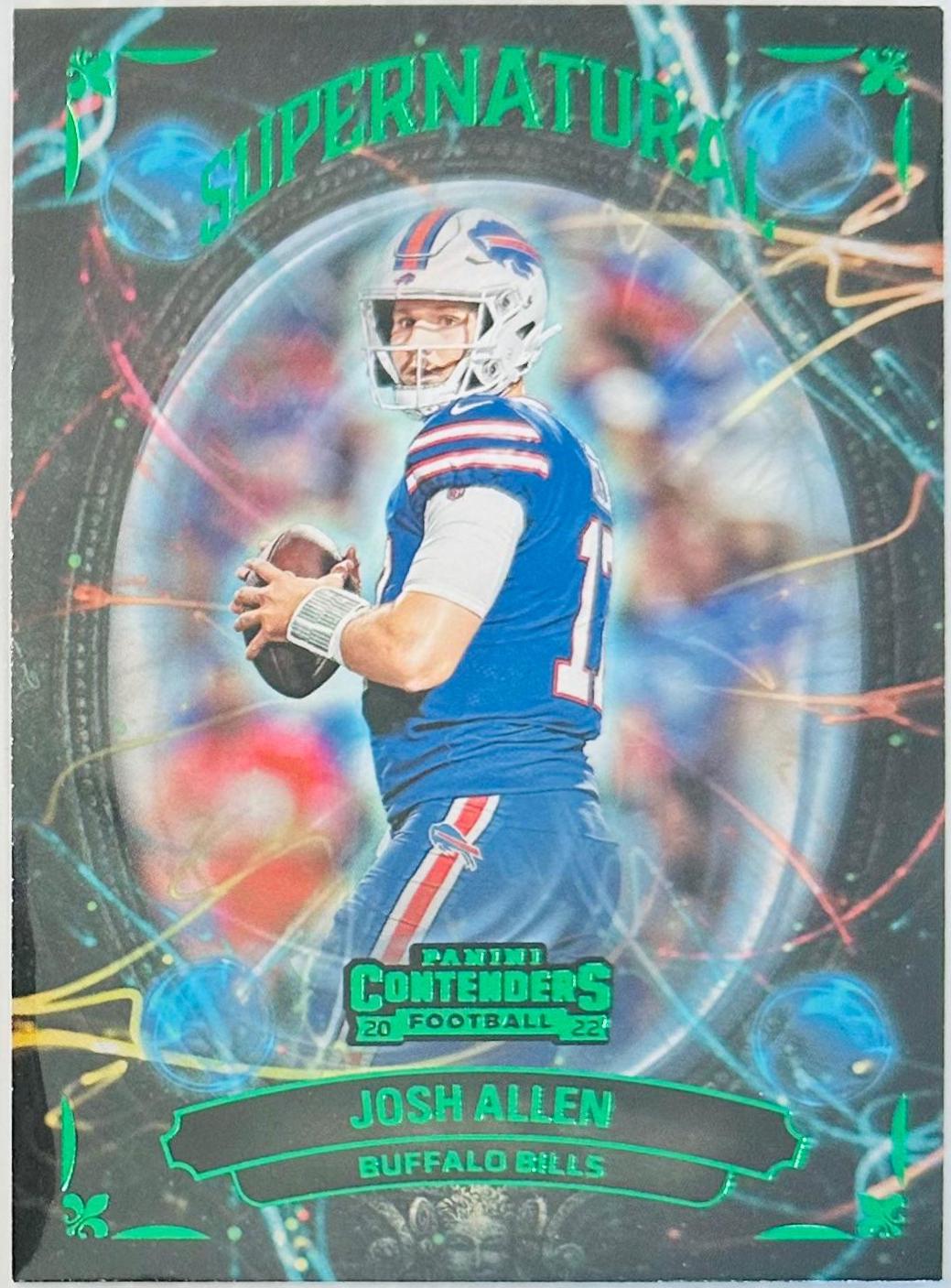 2022 Panini Contenders Supernatural Josh Allen [Emerald] #SN-JAL card