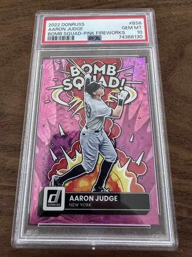 2022 Panini Donruss Bomb Squad Aaron Judge [Pink Fireworks] #BS-6 card