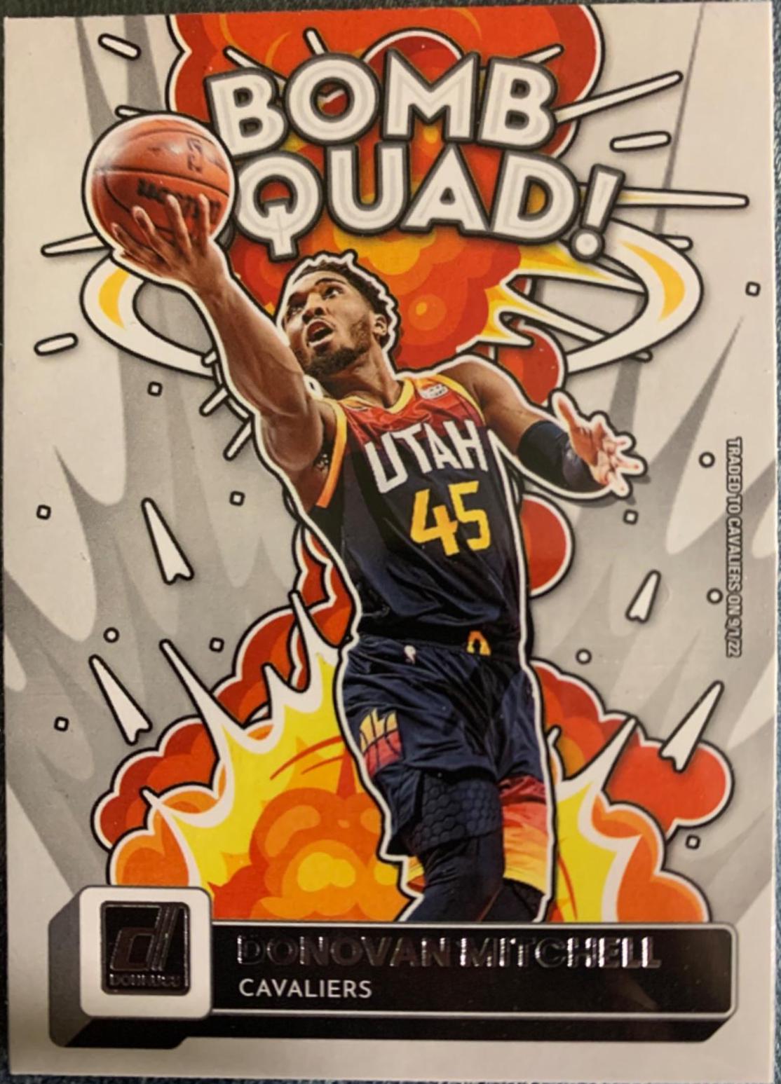 2022 Panini Donruss Bomb Squad Donovan Mitchell #13 card