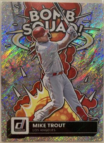 2022 Panini Donruss Bomb Squad Mike Trout [Rapture] #BS-8 card