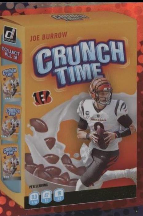 2022 Panini Donruss Crunch Time Joe Burrow #CT-4 card