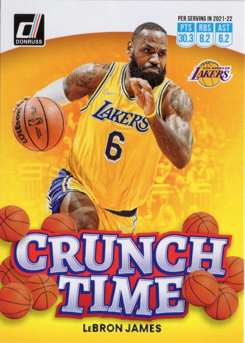 2022 Panini Donruss Crunch Time Lebron James #10 card