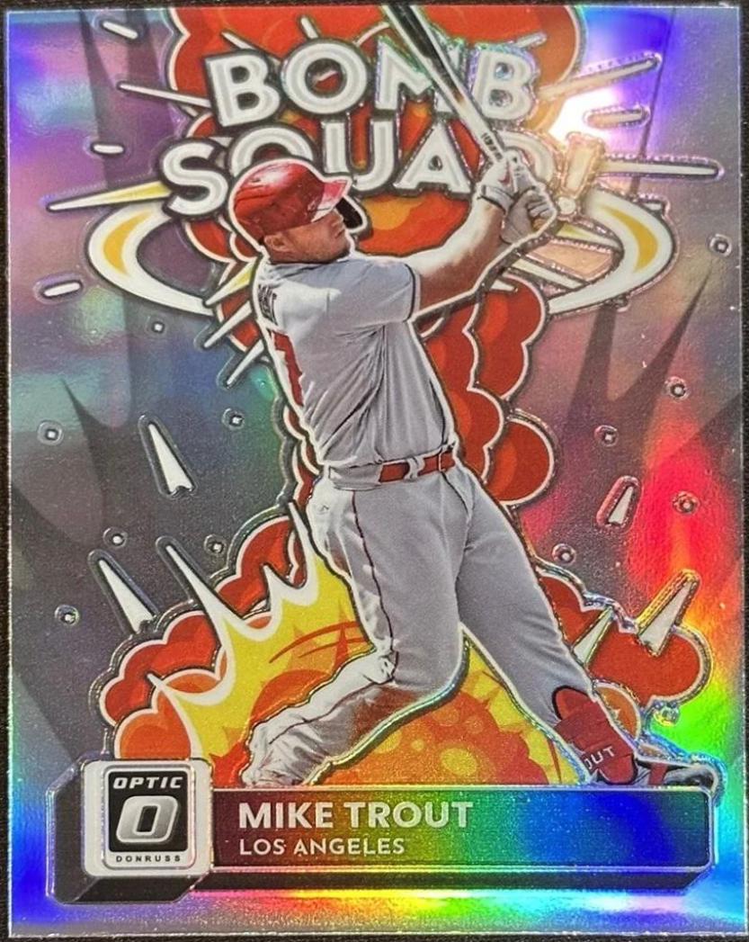 2022 Panini Donruss Optic Bomb Squad Mike Trout [Holo] #BS-8 card