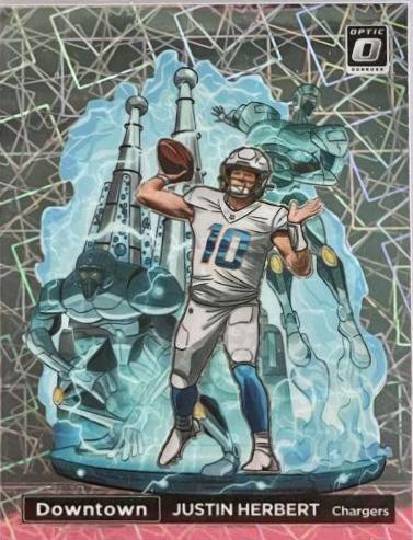 2022 Panini Donruss Optic Downtown Justin Herbert #DT-JH card