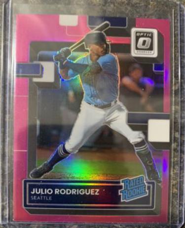 2022 Panini Donruss Optic Julio Rodriguez [Pink] #97 card