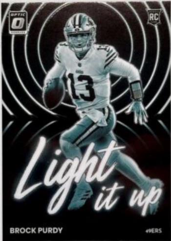 2022 Panini Donruss Optic Light it Up Brock Purdy #LU-20 card