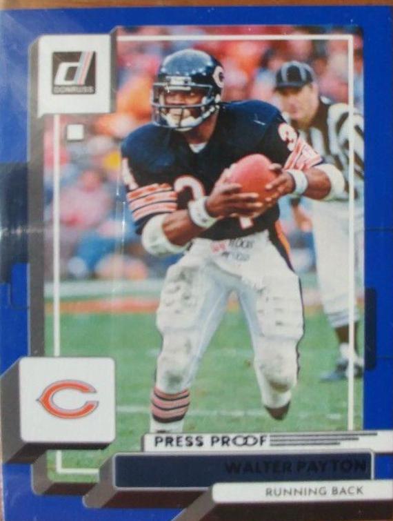2022 Panini Donruss Walter Payton [Press Proof Blue] #84 card