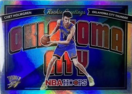 2022 Panini Hoops Rookie Greetings Chet Holmgren [Holo] #2 card