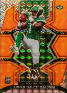 2022 Panini Mosaic Ahmad 'Sauce' Gardner [Reactive Orange] #335 card