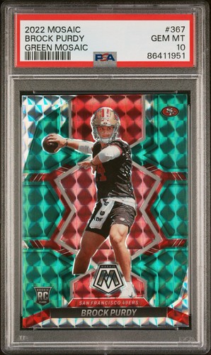 2022 Panini Mosaic Brock Purdy [Green] #367 card