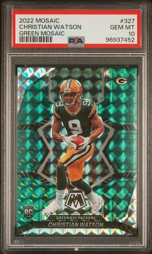 2022 Panini Mosaic Christian Watson [Green] #327 card
