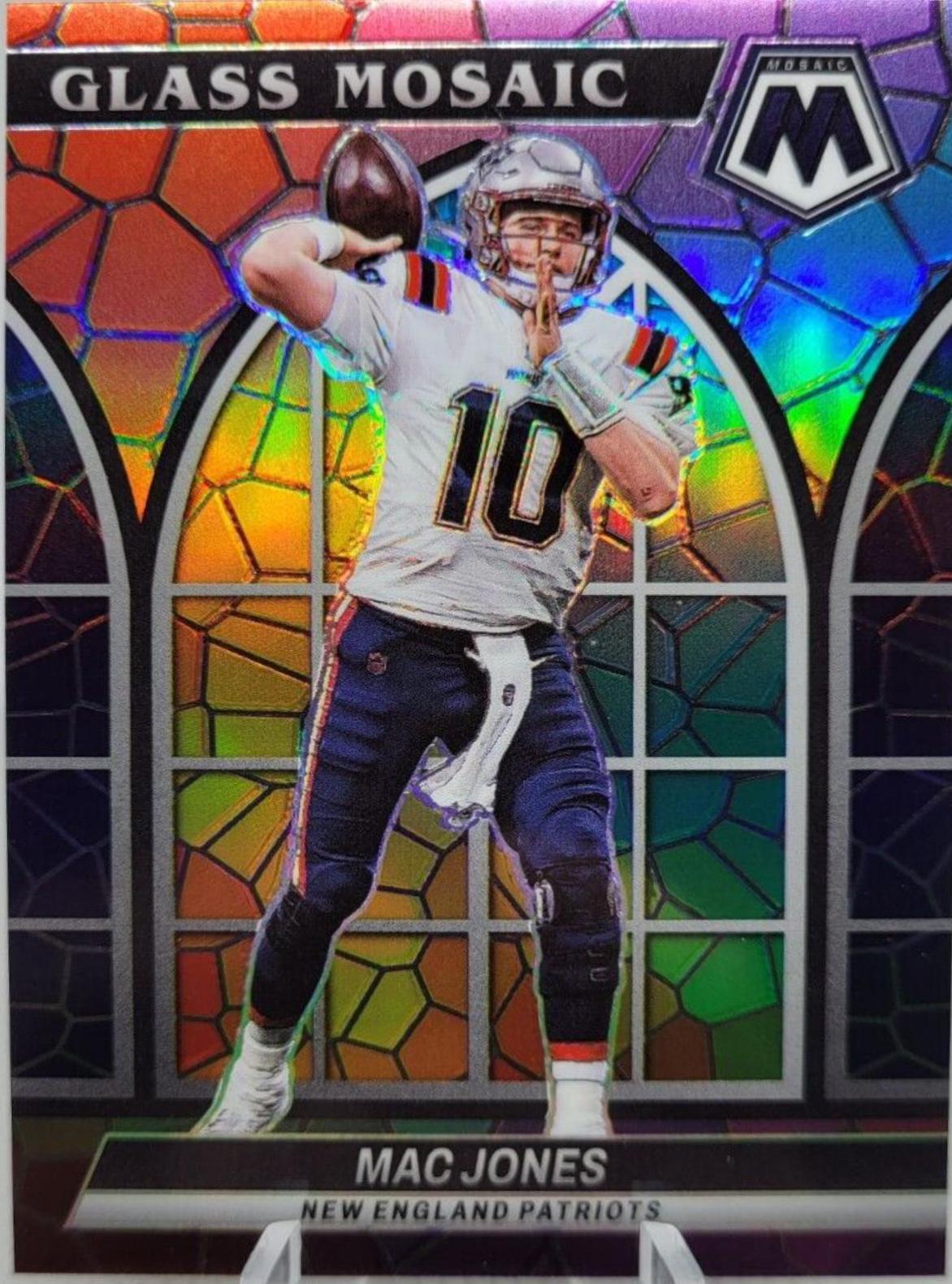 2022 Panini Mosaic Glass Mac Jones #GM-6 card