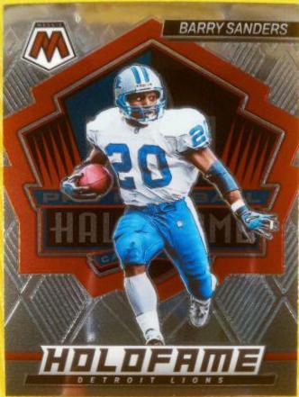 2022 Panini Mosaic HoloFame Barry Sanders #HF-12 card
