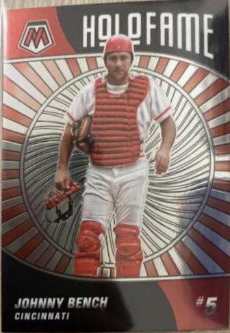 2022 Panini Mosaic Holofame Johnny Bench #HF-11 card