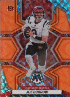 2022 Panini Mosaic Joe Burrow [Reactive Orange] #39 card