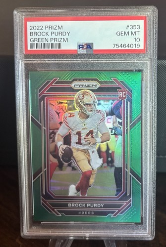 2022 Panini Prizm Brock Purdy [Green] #353 card