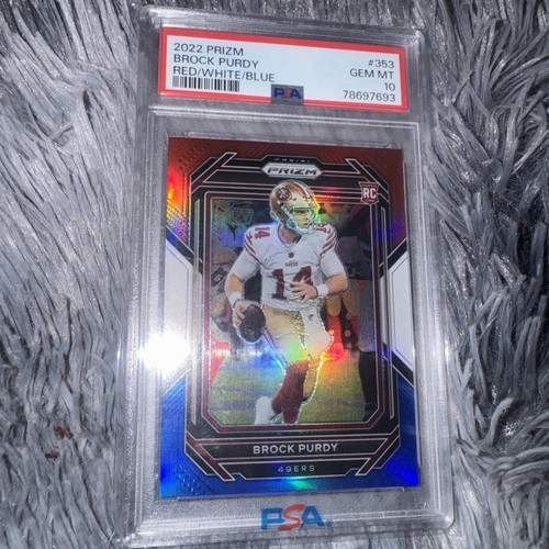 2022 Panini Prizm Brock Purdy [Red White Blue] #353 card