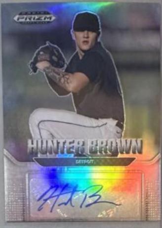 2022 Panini Prizm Draft Picks Autographs Hunter Brown #AU-HB card