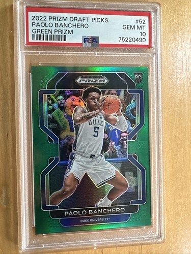 2022 Panini Prizm Draft Picks Paolo Banchero [Green] #52 card