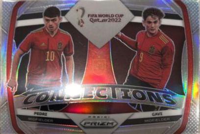 2022 Panini Prizm World Cup Connections Gavi, Pedri [Silver] #9 card