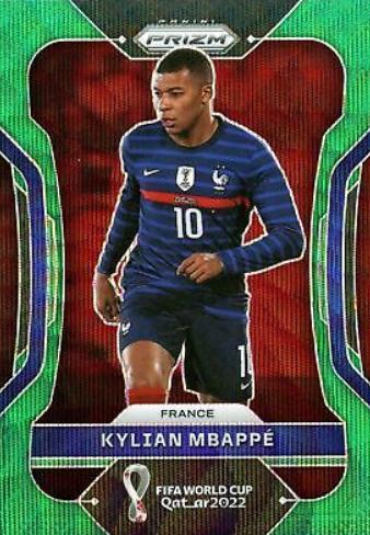 2022 Panini Prizm World Cup Kylian Mbappe [Green Wave] #101 card