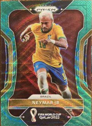 2022 Panini Prizm World Cup Neymar Jr [Green Wave] #32 card