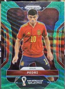 2022 Panini Prizm World Cup Pedri [Green Wave] #226 card