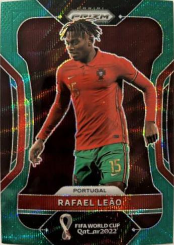 2022 Panini Prizm World Cup Rafael Leao [Green Wave] #181 card