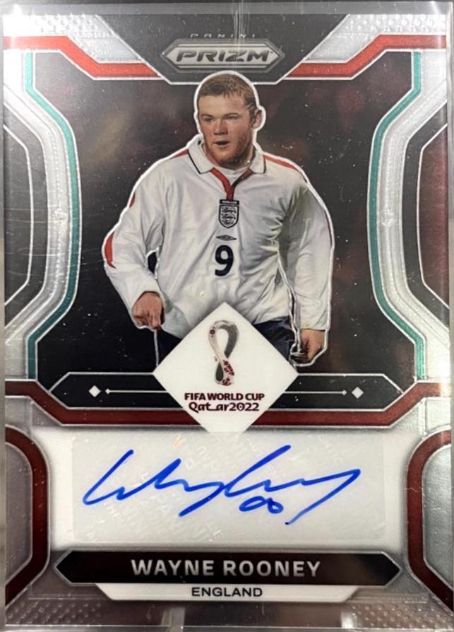 2022 Panini Prizm World Cup Signatures Wayne Rooney #S-WR card