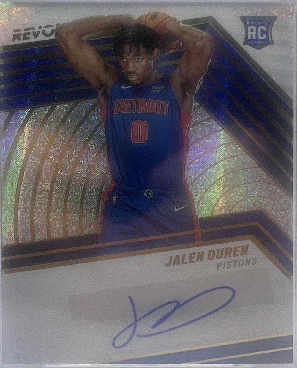 2022 Panini Revolution Rookie Autographs Jalen Duren #RA-JLD card